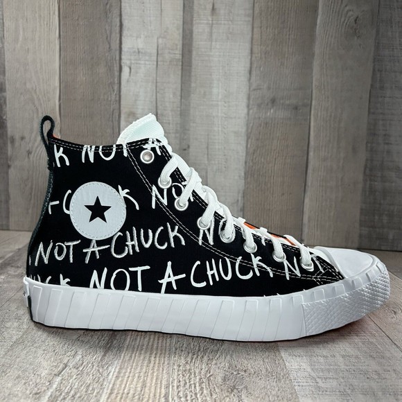 Converse Men's UNT1TL3D High Top " Not A Chuck " Black White Size 10.5 166502C - Picture 8 of 14
